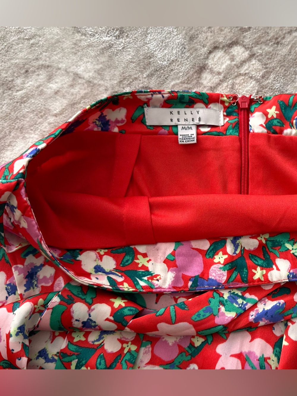 Kelly Renee Satin Floral Print Faux Wrap Midi Skirt – Size M - Picture 4 of 12